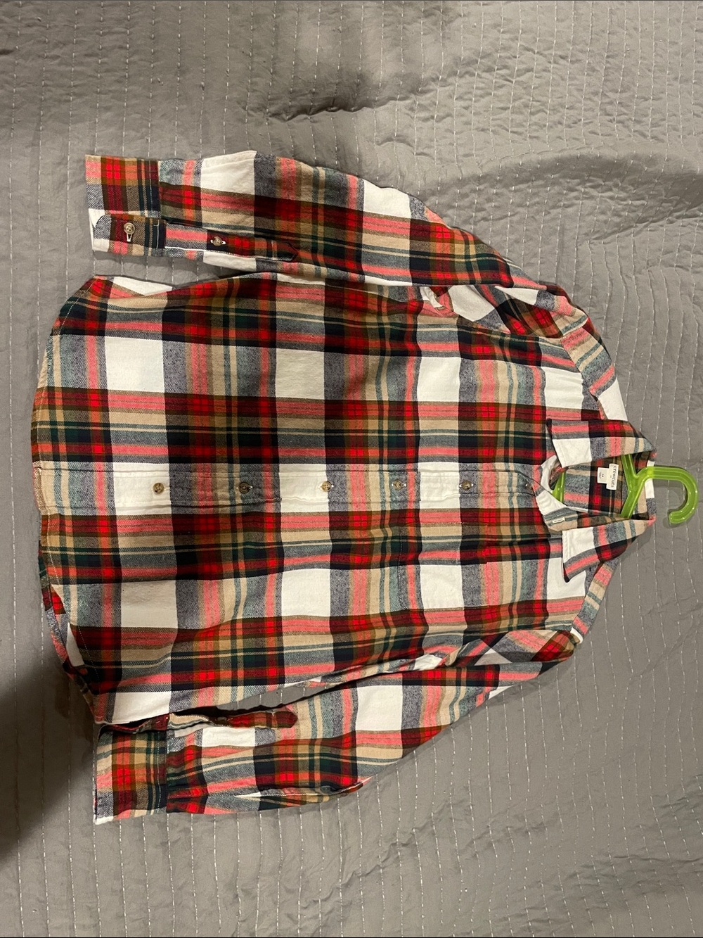 Crewcuts Plaid Button-Up Shirt in Red, Navy, Tan